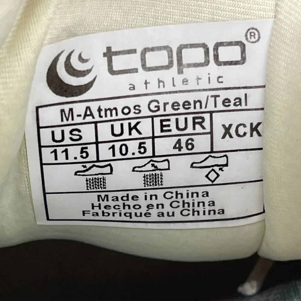 Topo Athletic Atmos Shoes Mens Size 11.5 White Running Comfort Walking Sneakers